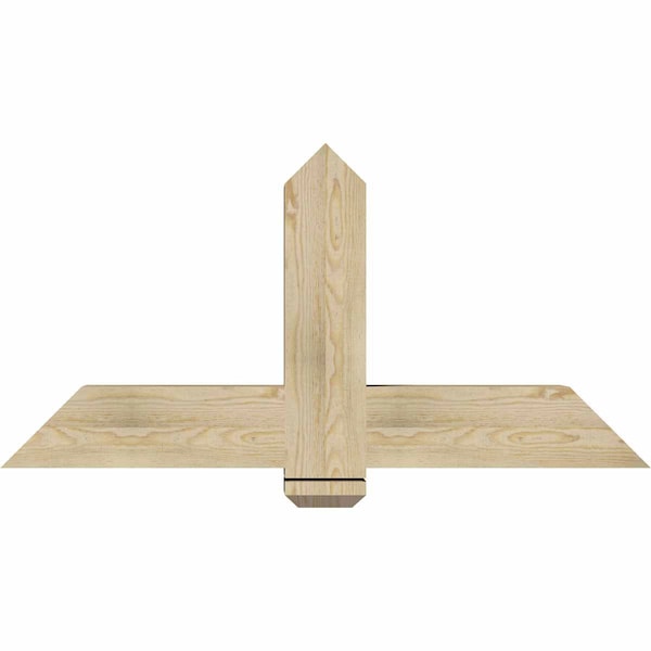 Ekena Millwork Eugene Rough Sawn Timber Gable Bracket, Douglas Fir, 48"W x 24"H x 6"D x 6"F, 12/12 Pitch GBW048X24X0606EUG00RDF - main